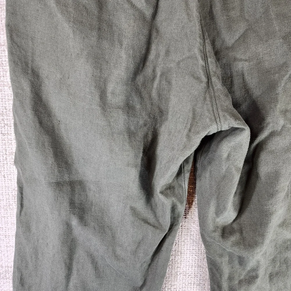 NN07 Pants Aden 100% Linen Straight Leg Trouser Mens 36x26 Olive Chino Pants